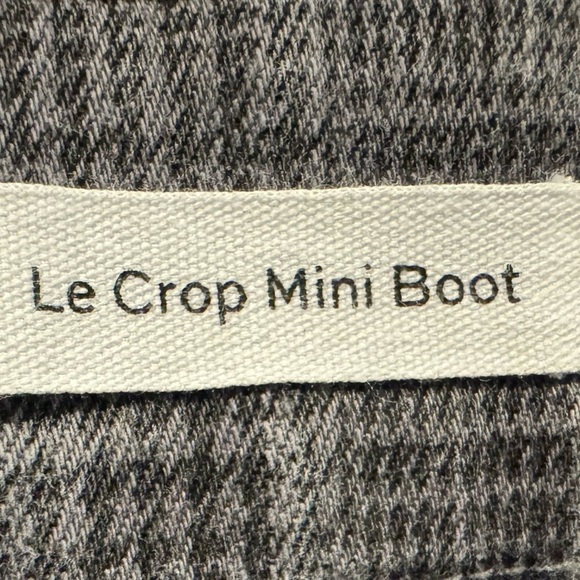 Women’s Frame Le Crop Mini Boot Gray Plaid Denim Jeans: 27 - Picture 8 of 10